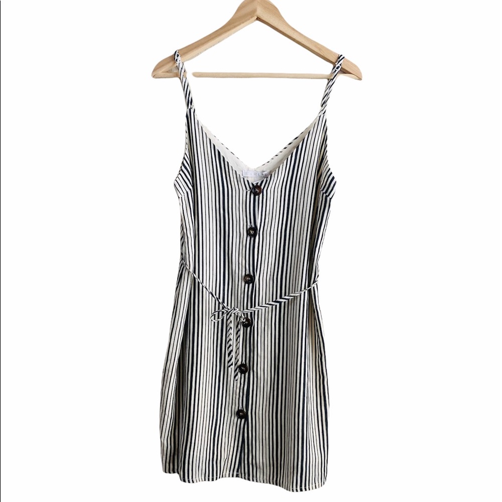 5 for $25 Button down Striped Sleeveless Cami Dress NWT M